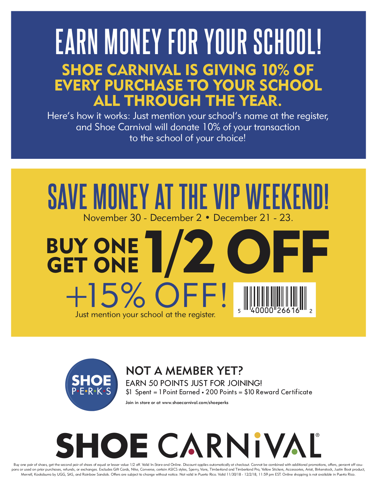 Shoe Carnival – VIP Weekend ! – MaST 